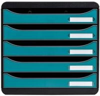 EXACOMPTA Schubladenbox Big Box, Schubladenbox + 5 Schubladen, Skandi, Bleu
