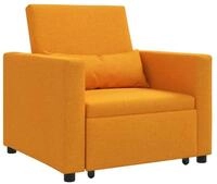vidaXL Sessel Ausziehbare Schlafcouch Einzel Dunkelgelb 90 x 165 x 87 cm (1-St)