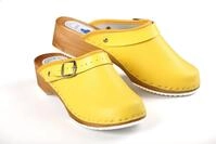 Aves-24 CLOGS Pantolette Sandalette Leder Holzschuhe Holzclogs Damen Klotschen...