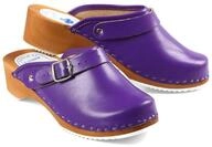 Aves-24 CLOGS Pantolette Sandalette Leder Holzschuhe Holzclogs Damen Klotschen Clog