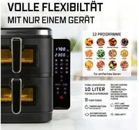 GOURMETmaxx Hei&szlig;luftfritteuse FryUp Vertikale Doppelkammer-Hei&szlig;luftfritteuse,...