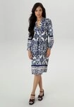 Aniston SELECTED Blusenkleid mit gro&szlig;fl&auml;chiger Ornamenten-Musterung