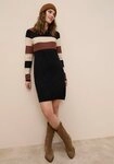 Tamaris Strickkleid aus angenehmer Viskosemischung mit modernen Streifen, ideal...