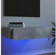vidaXL TV-Board vidaXL TV-Schrank mit LED-Leuchten Betongrau 60x35x15,5 cm
