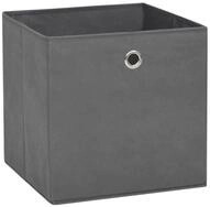 vidaXL Aufbewahrungsbox, Ordnungsboxen 10 Stk. Vliesstoff 28x28x28 cm Grau