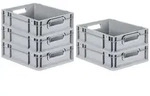 PROREGAL&reg; Stapelbox SparSet Eurobox NextGen Economy/geschlossen, Grau, 3-16...