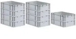 PROREGAL&reg; Stapelbox SparSet Eurobox NextGen Economy/geschlossen, Grau, 3-16...