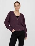 Vero Moda Strickjacke VMLEA LS V-NECK CUFF CARDIGAN NOOS Kunstfaser, regular fit