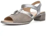 Ara Damen Sandalette Lugano Sandale beige|silberfarben 38 EU (5 UK)