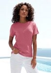 Vivance by Lascana Kurzarmshirt aus leichtem Feinstrick mit Ajourmuster