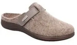 Rohde Bari Pantoffel Hausschuh, Clog mit Klettverschluss-Riemchen beige 40 EU