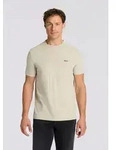 BOSS GREEN Rundhalsshirt Tee mit gummiertem Kontrast-Logo beige|braun XL (52)