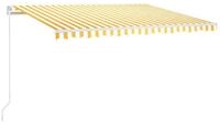 vidaXL Markise Markise Manuell Einziehbar 450x300 cm Gelb und Wei&szlig; (1-St)