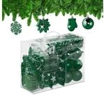 relaxdays Weihnachtsbaumkugel Weihnachtskugeln im 100er Set, Dunkelgr&uuml;n