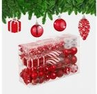 relaxdays Weihnachtsbaumkugel Weihnachtskugeln im 72er Set, rot
