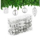 relaxdays Weihnachtsbaumkugel Weihnachtskugeln im 72er Set, silber