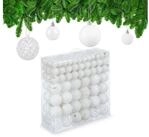 relaxdays Weihnachtsbaumkugel Weihnachtskugeln im 150er Set, wei&szlig;