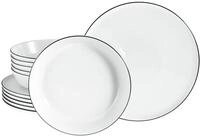 CreaTable Tafelservice Chef Collection Black Line, Tafel-Service 12-tlg...