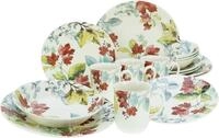 CreaTable Kombiservice Geschirr-Set Maple (16-tlg), 4 Personen, Steingut, Service,