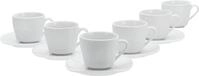 CreaTable Tasse Square Weiss, 12-tlg., Porzellan, 200 ml, 12-teilig