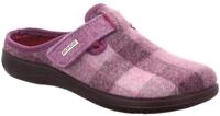 Rohde Bari Pantoffel Hausschuh, Filz Clog, Homeslipper mit Klettverschluss lila 37 EU