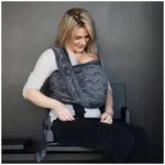 Hoppediz Babytrage Hoppediz Tragetuch Amsterdam black 4,60m grau/schw