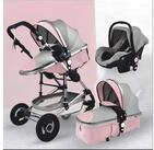 TPFFamily Kombi-Kinderwagen Babyschale Baby Buggy Babywanne 5-Punkt-Sicherheitsgurt