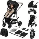 lionelo Kombi-Kinderwagen Amber 2in1, Tasche Moskitonetz Regenschutz 