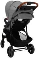 vidaXL Kinder-Buggy 2-in-1 Kinderwagen Hellgrau Stahl
