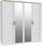 FORTE Kleiderschrank Bohol H&ouml;he 214 cm, Spiegelt&uuml;re, SoftClose
