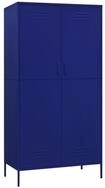 vidaXL Kleiderschrank Mehrzweckschrank Marineblau 90x50x180 cm Stahl