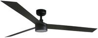 FARO Barcelona Deckenventilator DC Deckenventilator Cruiser XL Schwarz mit LED,