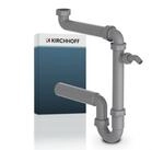 Kirchhoff Siphon ECO-SAVE, Grau, 1 1/2" x 3/4"T x 40/50 mm, Ger&auml;teanschluss