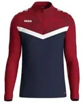 Jako Longshirt Ziptop Iconic blau|rot 128
