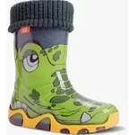 Demar Unisex Kinder Gummistiefel Regenstiefel gef&uuml;ttert (Krokodil) Gummistiefel