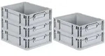 PROREGAL&reg; Stapelbox SparSet Eurobox NextGen Economy/geschlossen, Grau, 3-16...
