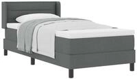 vidaXL Bett Boxspringbett mit Kopfteil Dunkelgrau 200 x 80 cm Stoff (1-tlg)
