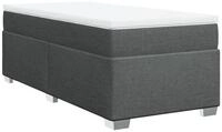 vidaXL Bett Boxspringbett mit Matratze Dunkelgrau 80x200 cm Stoff