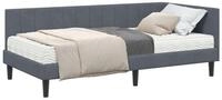 vidaXL Bettgestell vidaXL Eckbettgestell mit Matratze 2 stk. Dunkelgrau 100 x...