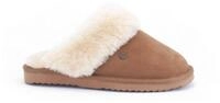 WARMBAT Pantoffel Flurry Suede mit Merino Schaffell cognacbraun Damen Hausschuh