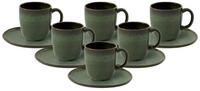 like. by Villeroy & Boch Tasse Lave Kaffeetassen mit Untertassen 190 ml 6er Set,