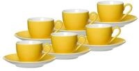 Ritzenhoff & Breker Tasse Doppio Espressotassen und -untertassen 80 ml, 12-tlg.,