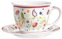 Ritzenhoff & Breker Tasse Shanti Milchkaffee Tasse mit Untertasse 350 ml,...