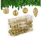 relaxdays Weihnachtsbaumkugel Weihnachtskugeln im 72er Set, gold