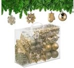 relaxdays Weihnachtsbaumkugel Weihnachtskugeln im 100er Set, Champagner