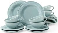 Seltmann Weiden Teeservice Geschirr-Set Beat (18-tlg), 6 Personen, Porzellan, Teller,