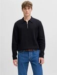 Jack & Jones Polokragenpullover JPRBLAMILANO STITCH KNIT ZIP POLO SN Baumwolle,