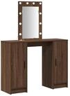 vidaXL Schminktisch 102 x 33 x 135 cm Schminktisch Set mit LED 2...