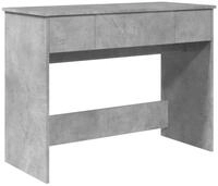 vidaXL Schminktisch Schminktisch mit Spiegel Betongrau 100x45x76 cm (1-St)