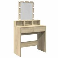 vidaXL Schminktisch Schminktisch mit LED-Beleuchtung Sonoma-Eiche 80x41x144,5 cm